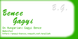 bence gagyi business card